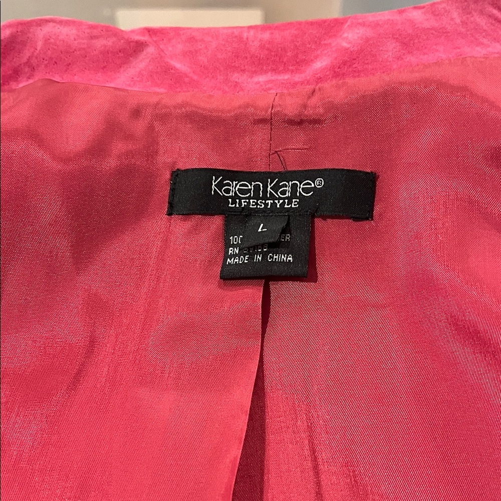 Karen Kane Vibrant Pink Suede Jacket